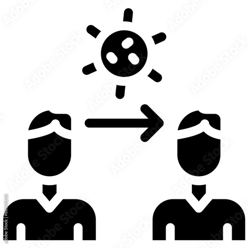 Infection Spread vector icon illustration of Infectious Diseases iconset.