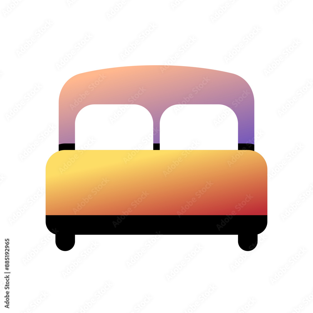 Editable double bed vector icon. Part of a big icon set family. Perfect for web and app interfaces, presentations, infographics, etc Editable double bed vector icon. Part of a big icon set family. Perfect for web and app interfaces, presentations, infographics, etc