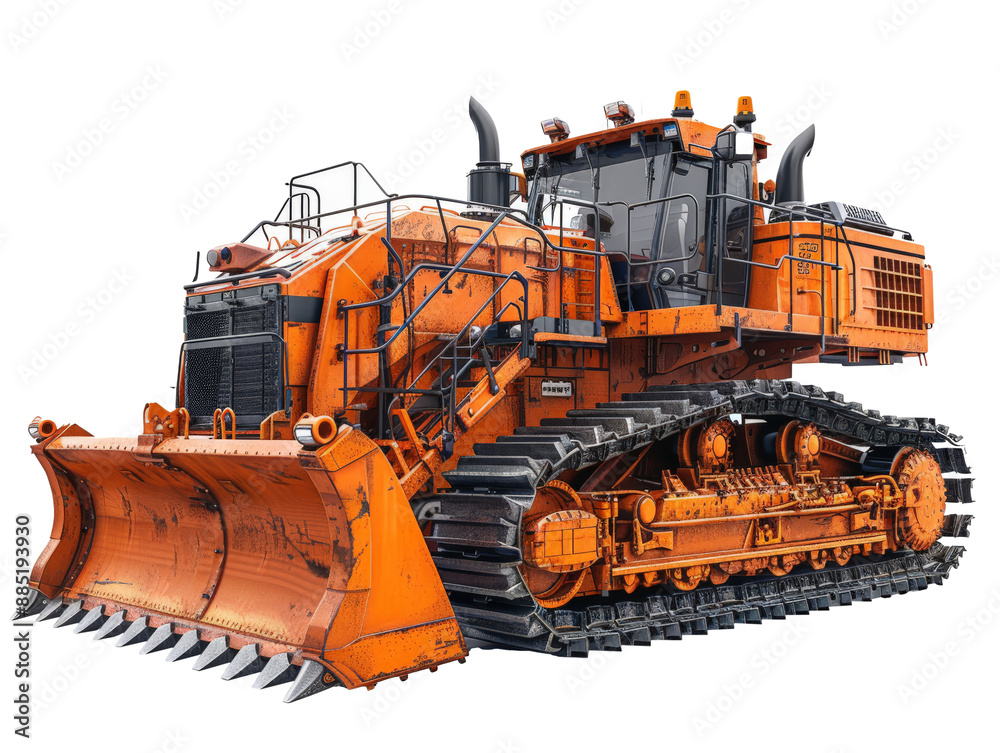 modern combine on a white background modern combine on a white background