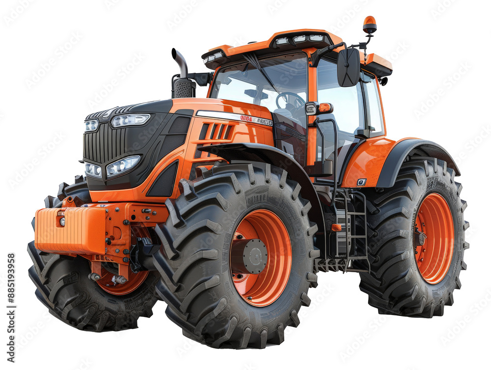 modern tractor isolated on a white background modern tractor isolated on a white background