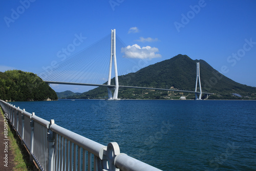 愛媛県今治市　多々羅しまなみ公園から見た多々羅大橋 photo