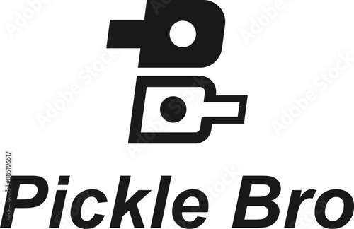 pickleball bro sport logo vector