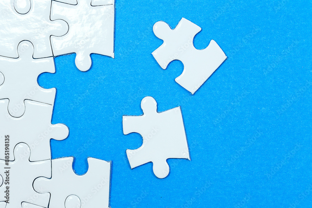 Jigsaw puzzle with one piece missing Jigsaw puzzle with one piece missing