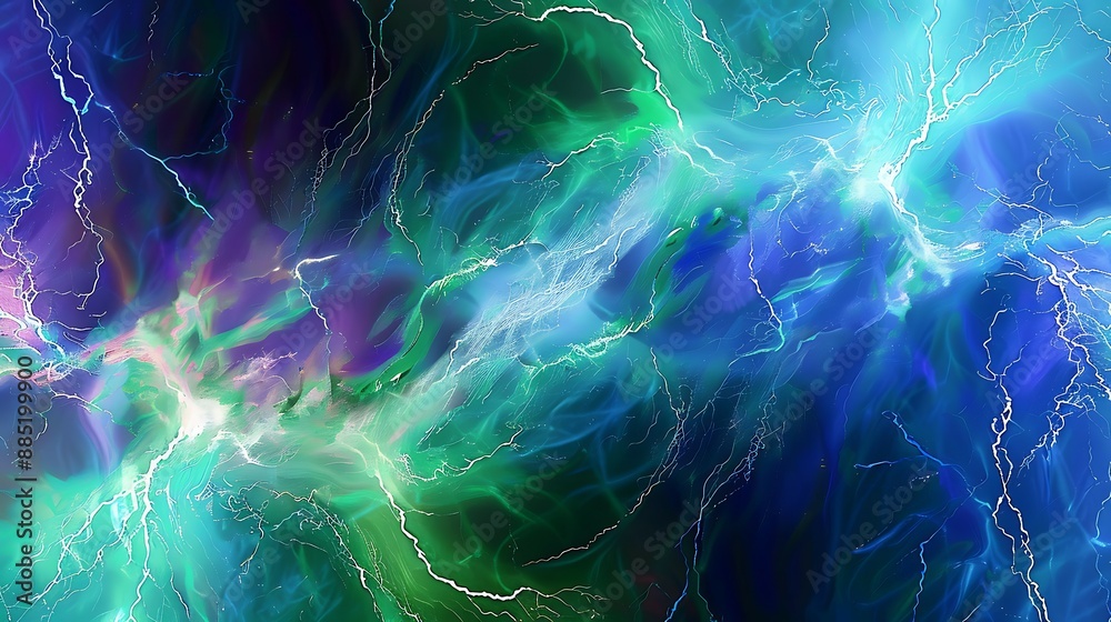 An abstract background featuring an array of electric currents, lightning bolts An abstract background featuring an array of electric currents, lightning bolts