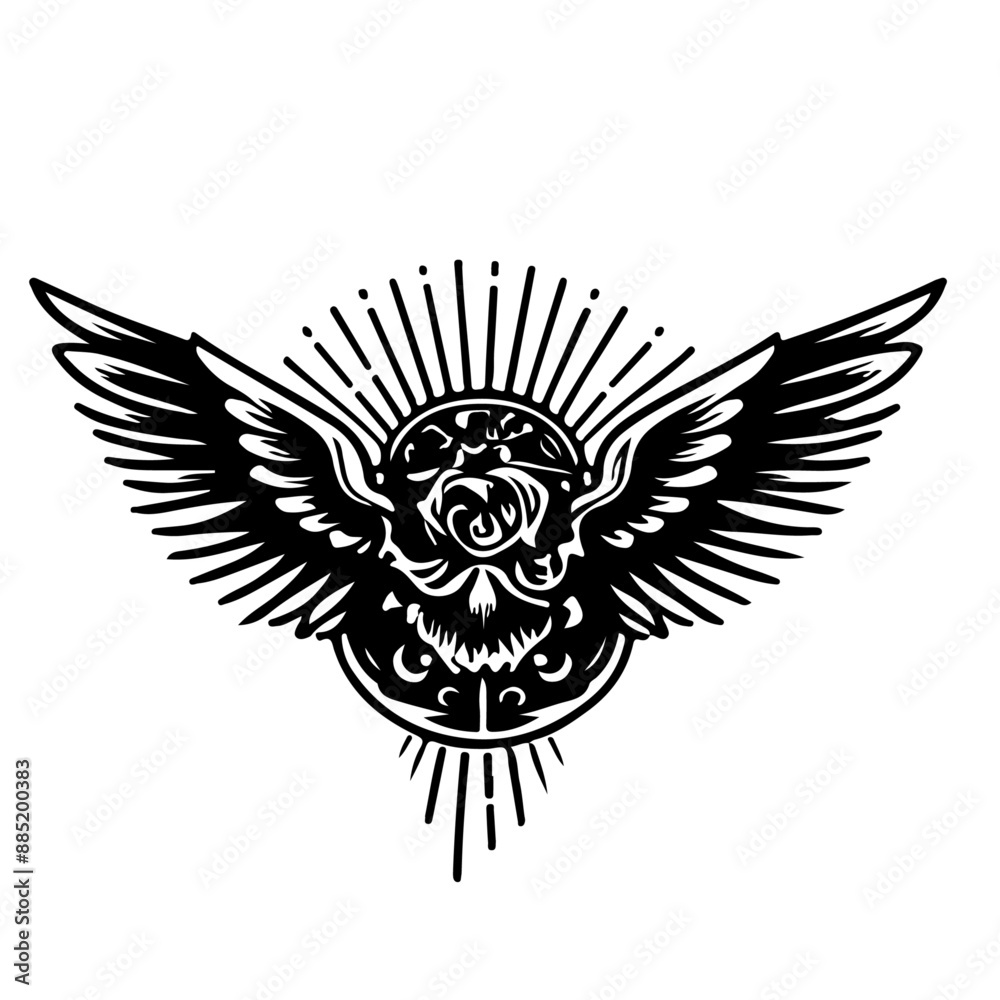 Fototapeta premium simple black tattoo design