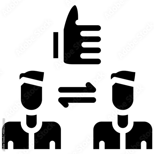 Encouragement vector icon illustration of Friendship iconset.