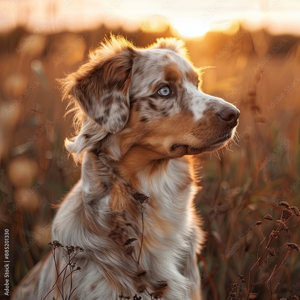 Beautiful purebred dog photographed outdoors in nature Beautiful purebred dog photographed outdoors in nature