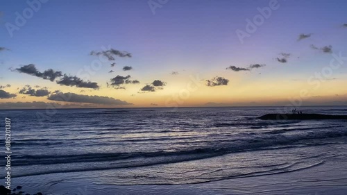 sunset over the sea