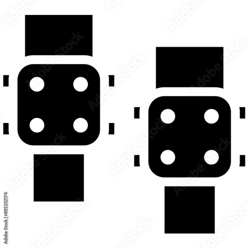 Kneepad vector icon illustration of Rugby iconset.