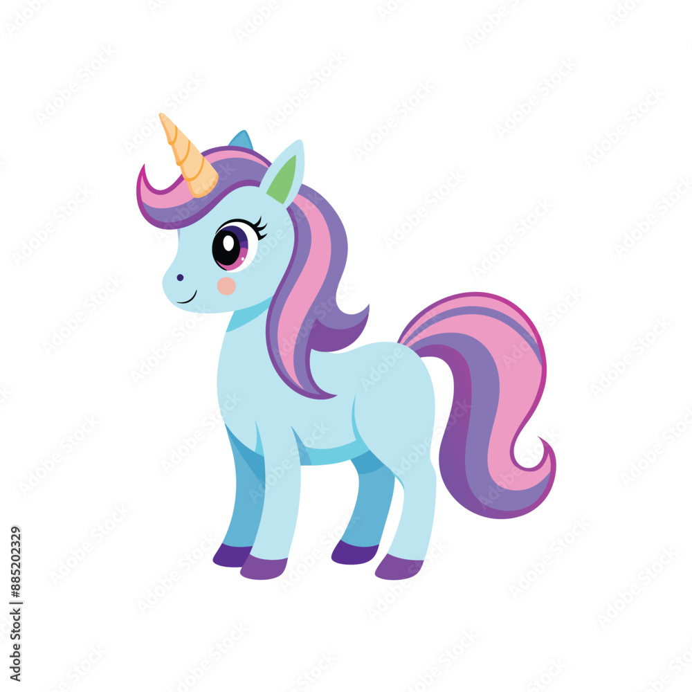 Naklejka premium Unicorn Color Vector Illustration
