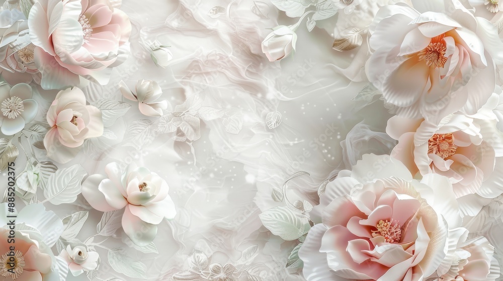 A delicate flower background that exudes elegance and serenity, with soft pastel hues and intricate floral patterns, the scene enhanced by a gentle gradient and subtle textures, creating a calming A delicate flower background that exudes elegance and serenity, with soft pastel hues and intricate floral patterns, the scene enhanced by a gentle gradient and subtle textures, creating a calming