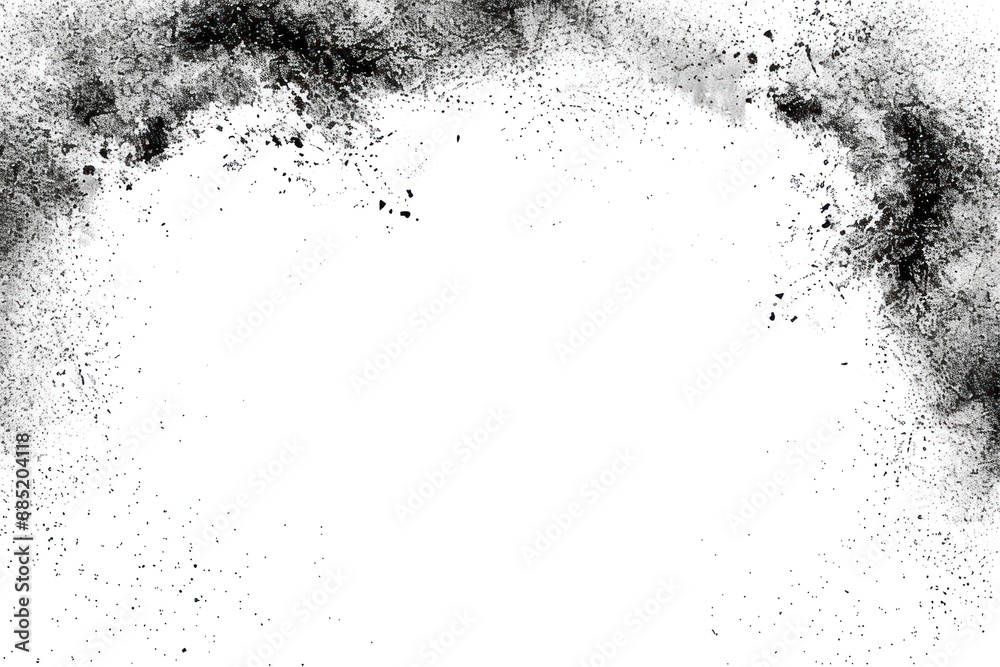 Fototapeta premium Abstract black ink splatter illustration