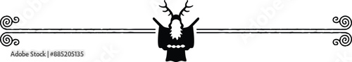 Double Line Header Graphic with Druid Silhouette