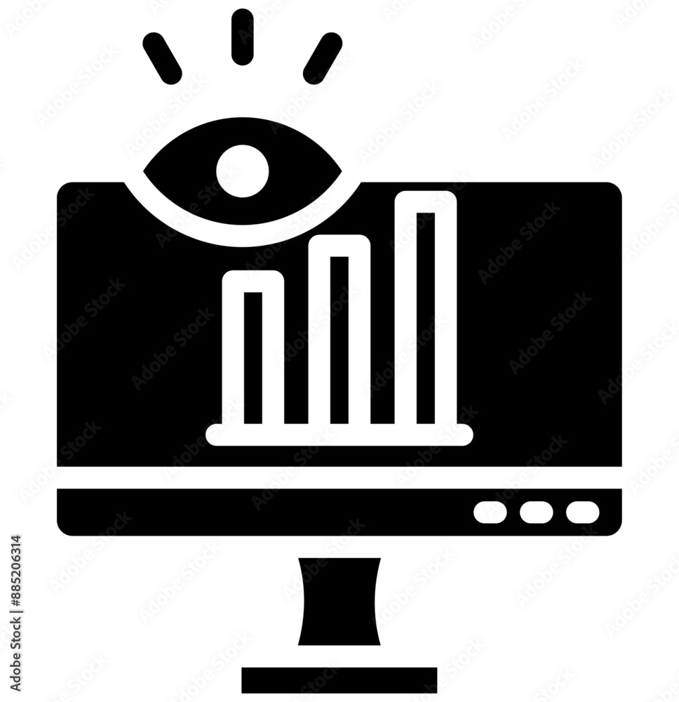 Monitoring vector icon illustration of Business Analytics iconset. Monitoring vector icon illustration of Business Analytics iconset.