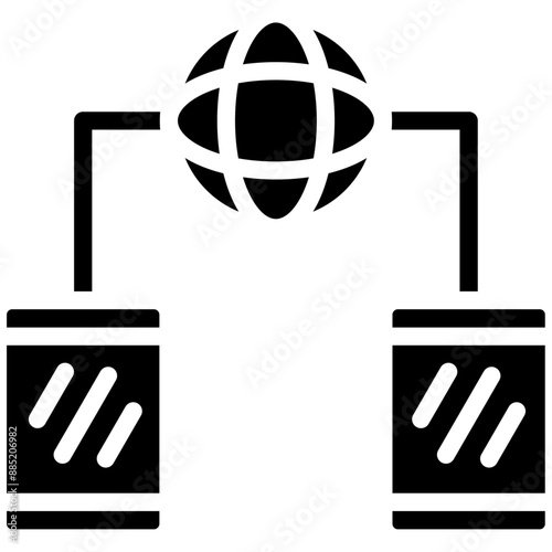 Network Compatibility vector icon illustration of Networking iconset.