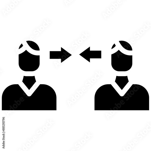 Conflict Resolution vector icon illustration of Leadership iconset.