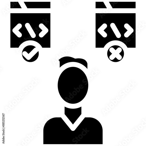User Acceptance Testing vector icon illustration of Quality Assurance iconset.