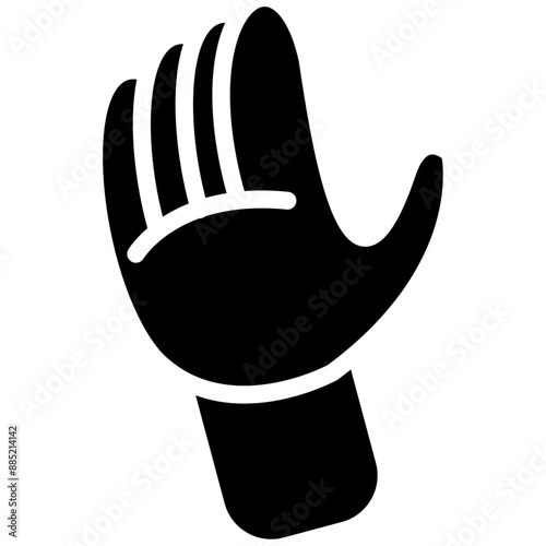 Softball Mitt vector icon illustration of Outdoor Fun iconset.