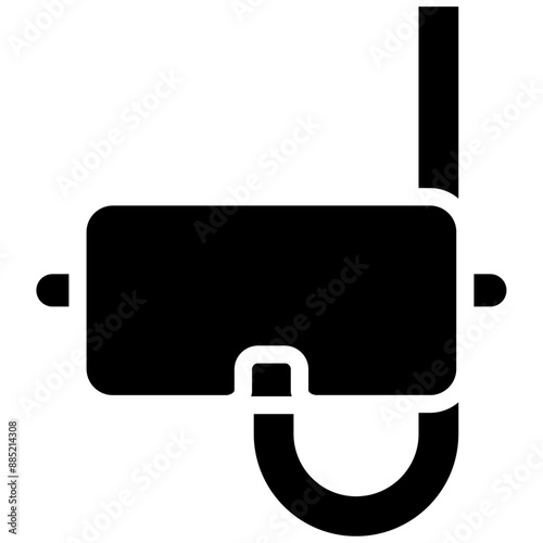 Snorkel Gear vector icon illustration of Outdoor Fun iconset.