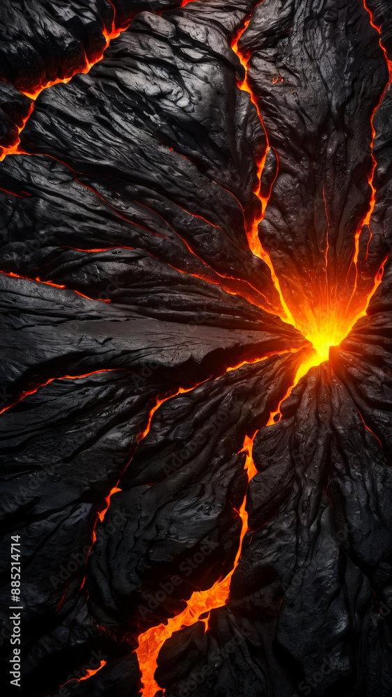 Fototapeta premium Black rock Lava Background
