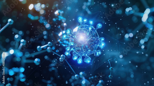 Hologram of Zinc Boosting Immunity: Vital Support for Infection Defense, Health Concept photo