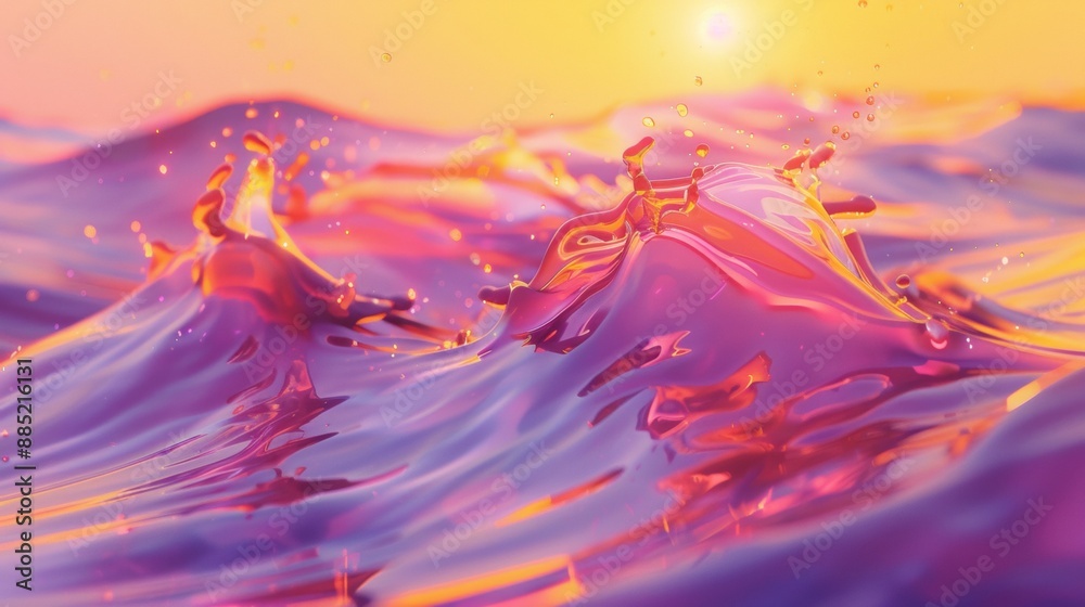 Bright and colorful splash of liquid Bright and colorful splash of liquid