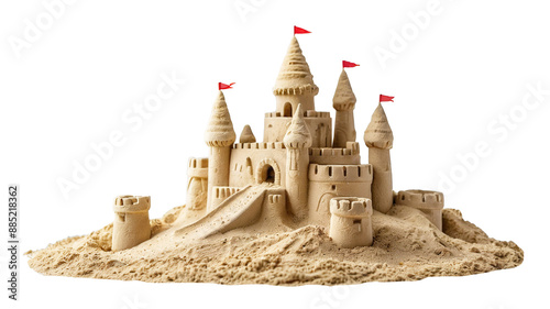 sand castle isolated on transparent background