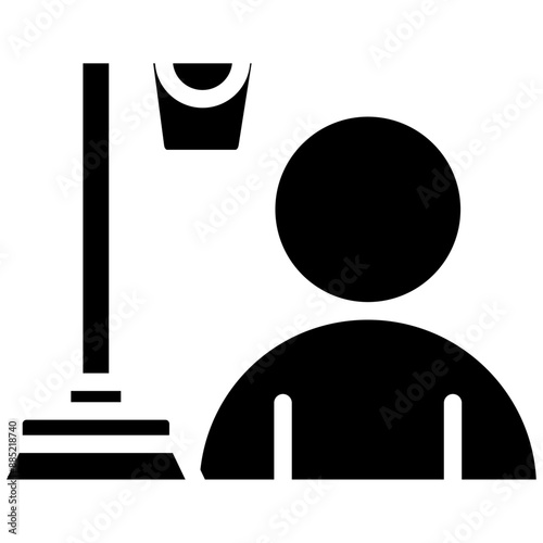 Housekeeper vector icon illustration of Cleaning and Dusting iconset.