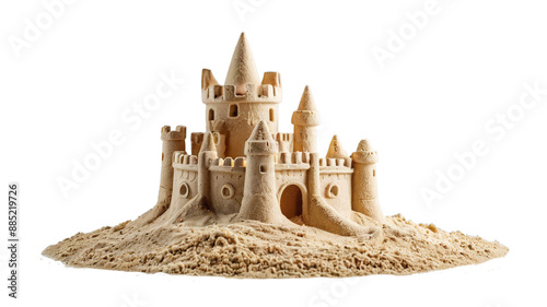 sand castle isolated on transparent background
