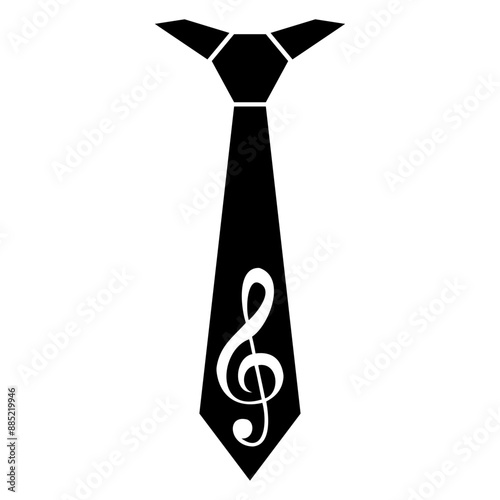 Music Clef Note Tie Occasion Suitability Style French Violin Treble Musical Instrument Sound Love Icon Symbol Design