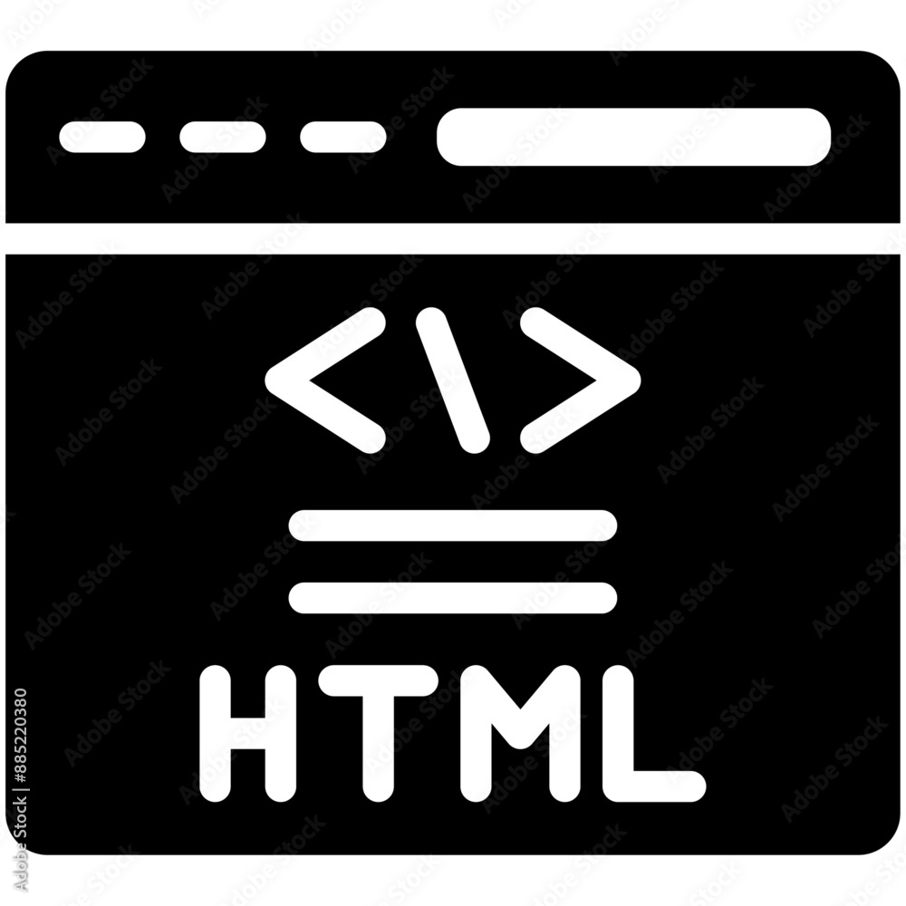 HTML vector icon illustration of No Code iconset. HTML vector icon illustration of No Code iconset.