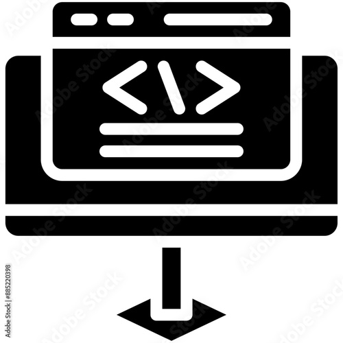 Front End Development vector icon illustration of No Code iconset.