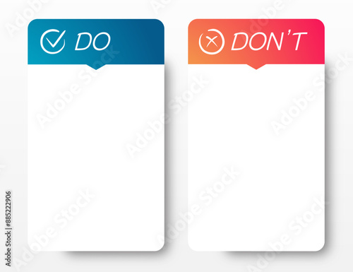 Do and dont infographic template modern