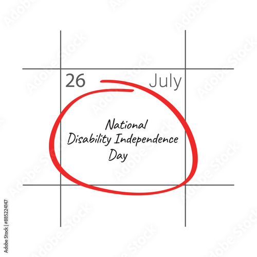 National disability independence day, July 26.
