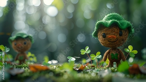 Colorful 3D wallpaper featuring characters from Little Big Planet. photo