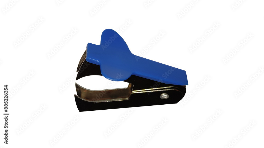staple puller blue isolated on white background staple puller blue isolated on white background