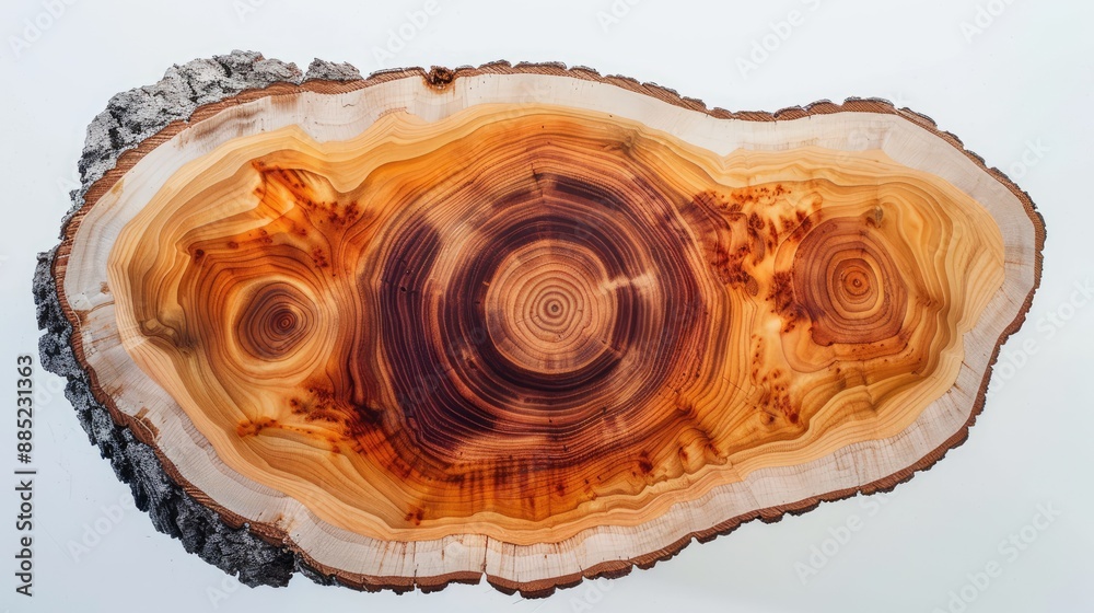Cross-section of a tree trunk