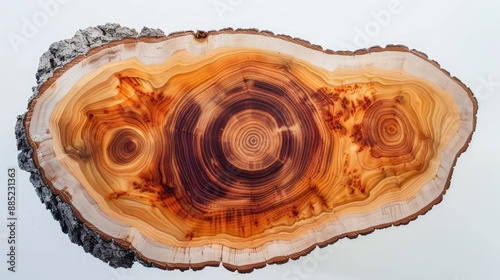 Obraz na płótnie Cross-section of a tree trunk w salonie