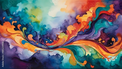 Stunning illustration of a masterpiece in an abstract artwork generative AI illustration