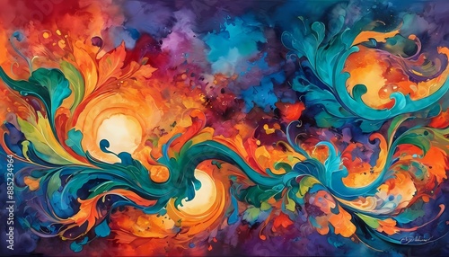 Stunning illustration of a masterpiece in an abstract artwork generative AI illustration