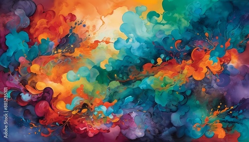 Stunning illustration of a masterpiece in an abstract artwork generative AI illustration