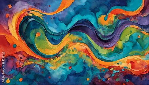 Stunning illustration of a masterpiece in an abstract artwork generative AI illustration