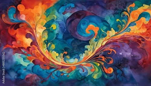 Stunning illustration of a masterpiece in an abstract artwork generative AI illustration