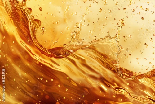 Abstract background of various liquid textures whisky rum cognac tea oil