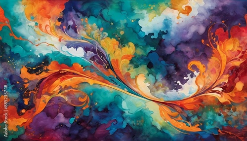 Stunning illustration of a masterpiece in an abstract artwork generative AI illustration