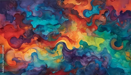 Stunning illustration of a masterpiece in an abstract artwork generative AI illustration