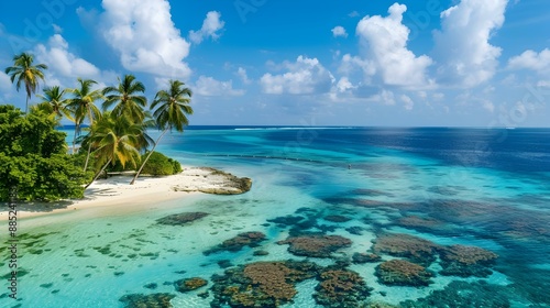 A lagoon inside an atoll by coral img