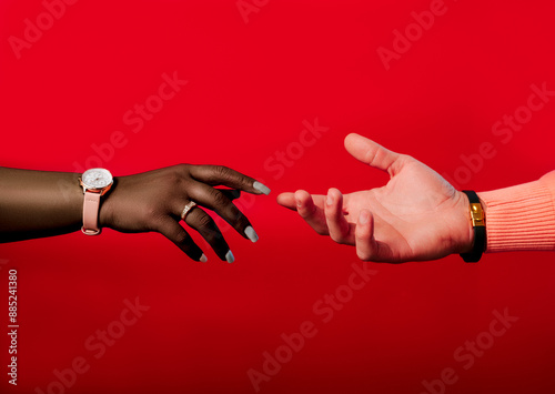 people hands reaching for each other