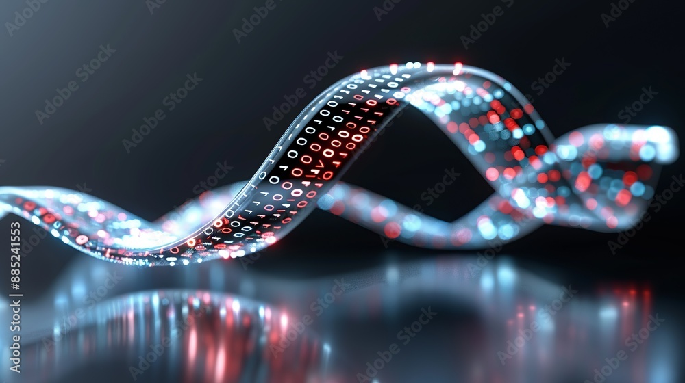 Abstract depiction of digital waves with encrypted data, symbolizing secure communication, encryption, and cybersecurity protocols. High Resolution picture, , Minimalism, Abstract depiction of digital waves with encrypted data, symbolizing secure communication, encryption, and cybersecurity protocols. High Resolution picture, , Minimalism,