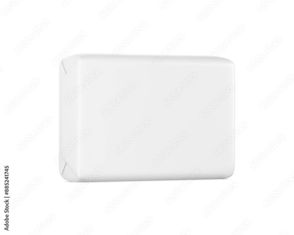 An image of a White Soap isolated on a white background An image of a White Soap isolated on a white background